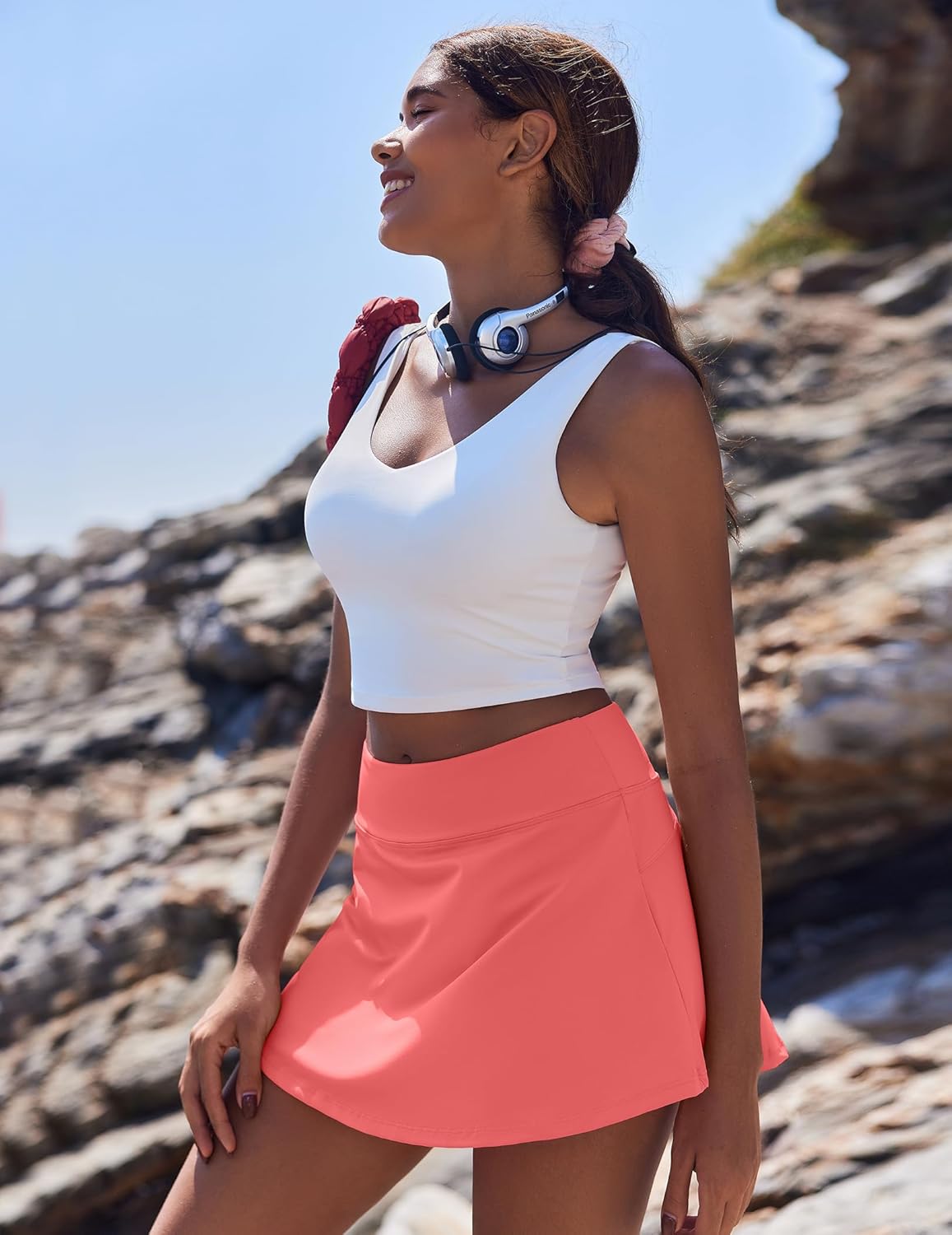 PINSPARK Tennis Skirts for Women - Lightweight Pleated Athletic Skort with Shorts Pocket | Perfect for Golf & Pickleball