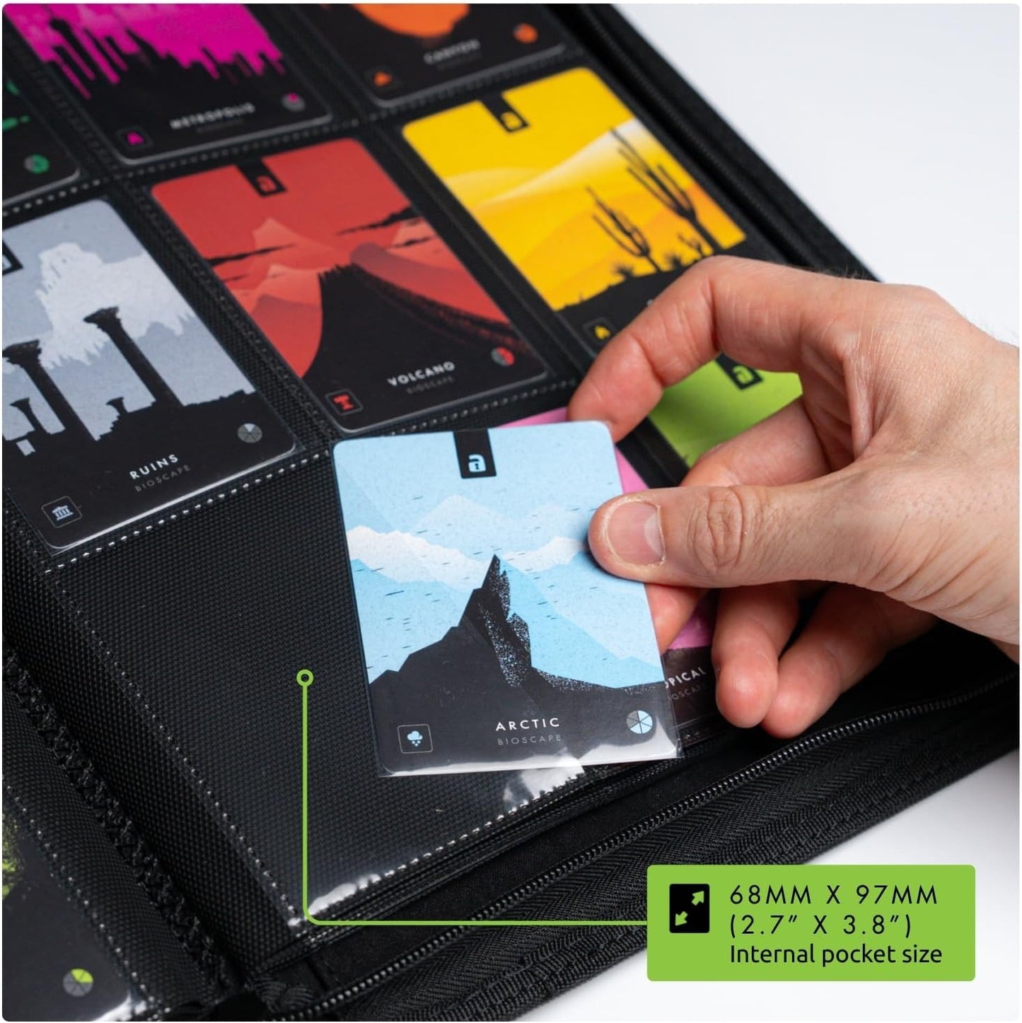 Vault X 9 Pocket Trading Card Binder - Premium Exo-Tec Material, Holds 360 Cards, Blue Color