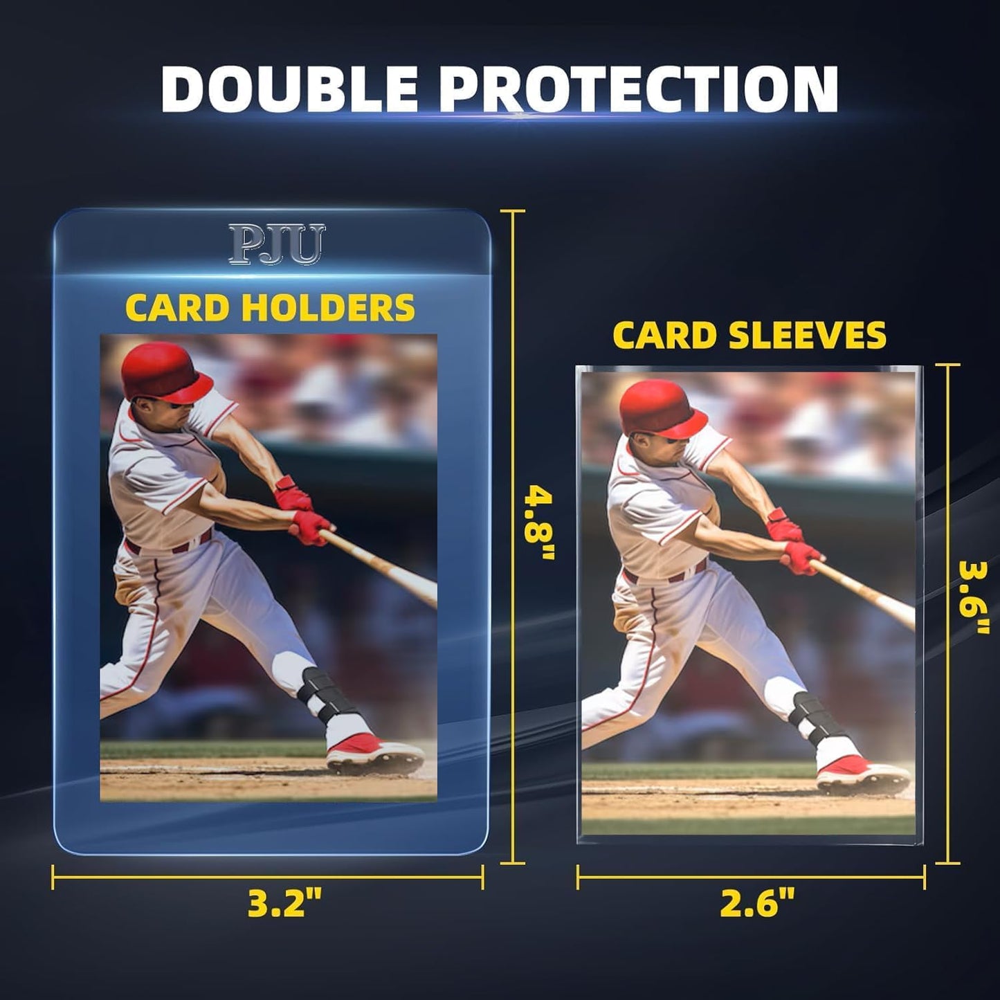 Skiennix Semi Rigid Card Holders & Sleeves - 200ct Protectors for PSA, SGC, BGS, CSG Graded Cards