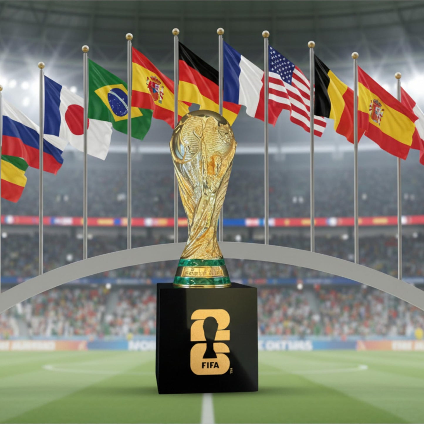 Official FIFA World Cup 2026 Edition - 5.9 Inch 3D Trophy w Acrylic Base -Timeless Collector’s Item Heavy Premium Zinc Alloy - FIFA World Cup Trophy Replica Perfect for Man Cave or Fútbol Memorabilia