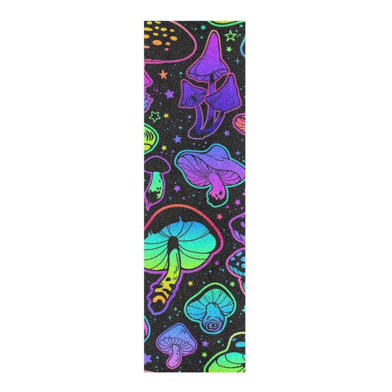 SDMKA Psychedelic Mushrooms Skateboard Grip Tape 9" x 33" Bubble Free Waterproof Skateboard Grip Tape Sheet Non Slip Griptape for Skateboard Longboard