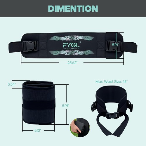 FYGL Hip-Thrust-Belt, Foldable Design, Slip-Resistant Padding, Supports 300 lbs, Ideal for Glutes Training with Dumbbells, Kettlebells & Plates, Great for Gym & Home Hip Thrust Workouts, Green