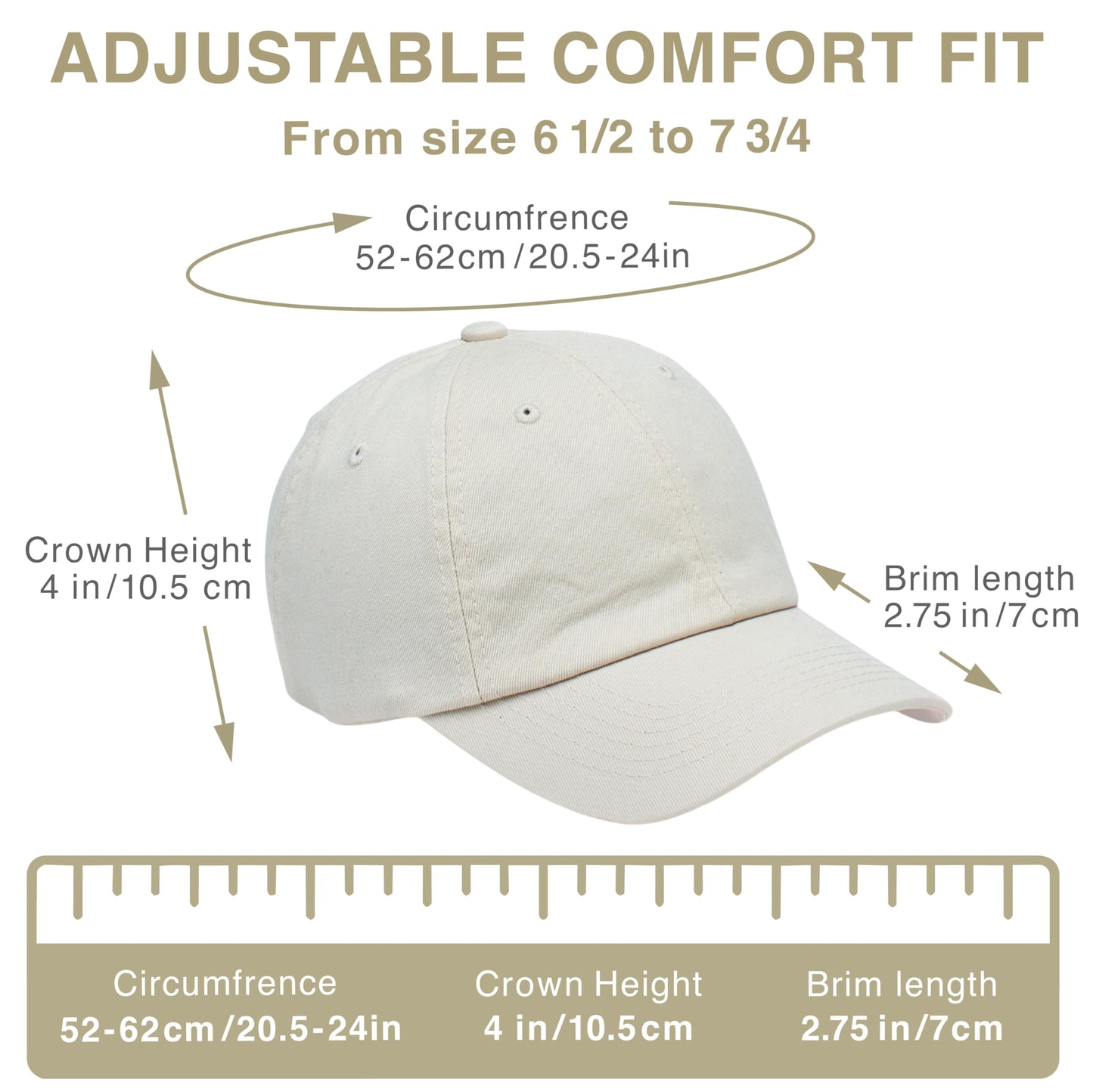 NY 3D Embroidered Cotton Dad Hat – Classic New York Baseball Cap, Adjustable Metal Buckle Strap, Unstructured Low-Profile Style - Dad Hat Khaki