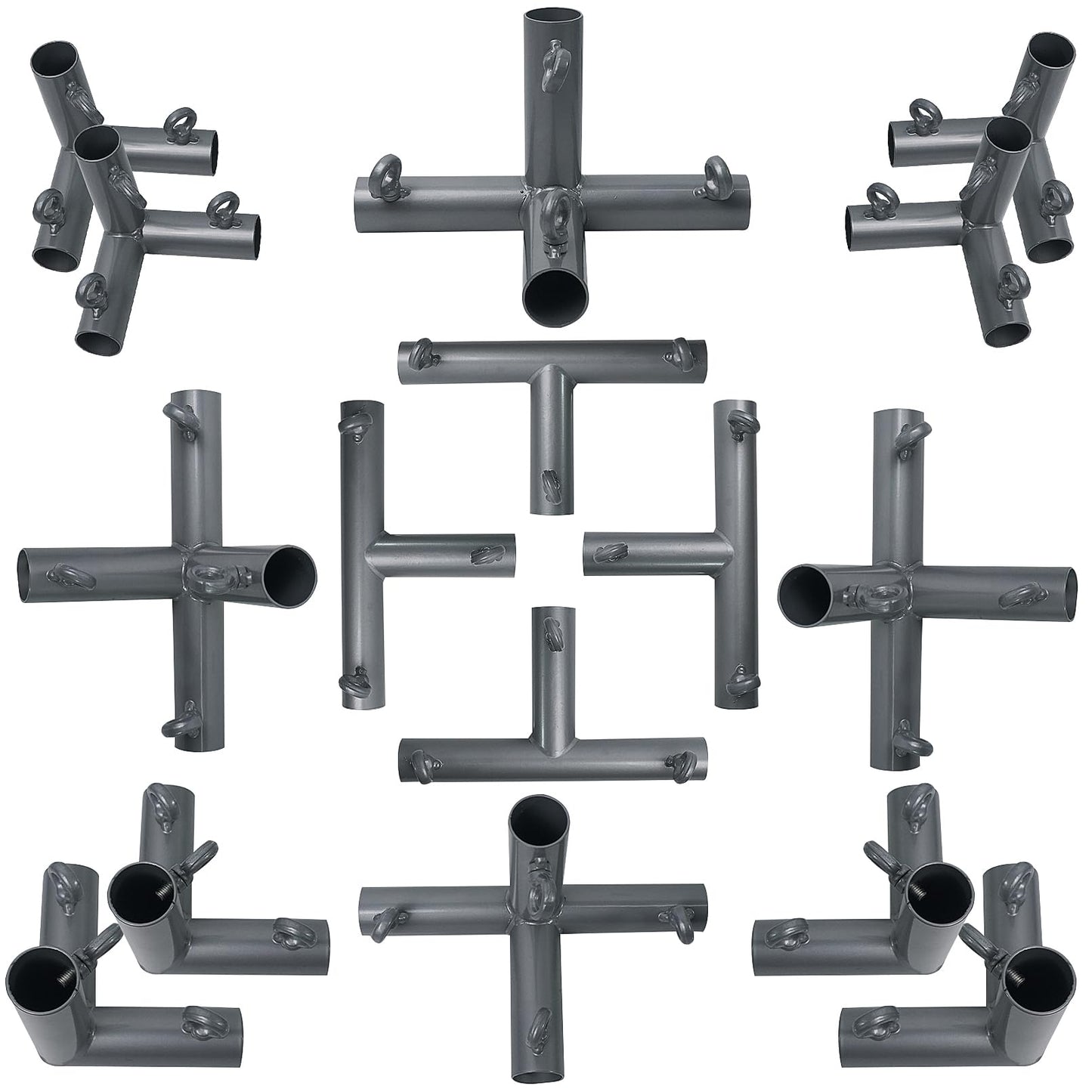 Aoneky 1" Baseball Batting Cage Frame Corner Kit- Fits 3/4" EMTs - Connector Kit for 35ft Cage