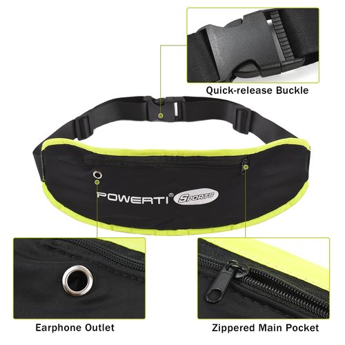 HUIOP Tennis Ball Band, 5 Tennis Balls Holder Waist Bag Fanny Pack for Running Cycling Walking Jogging