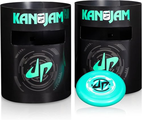 Kan Jam Original Disc Toss Game - Outdoor Frisbee Golf Set with 2 Basket Retrievers & 1 Disc