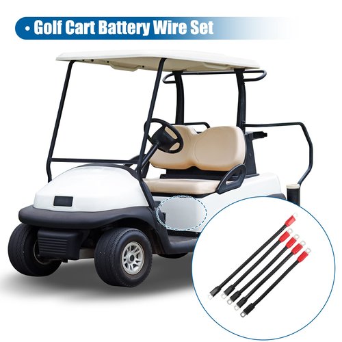 X AUTOHAUX 1 Set Golf Cart Battery Cable for EZGO TXT 1994-Up Battery Wire Kits fits 36V & 48V Battery
