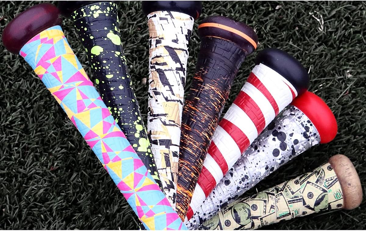 Vulcan Bat Grip - 0.50mm, 1.00mm, 1.75mm | Enhance Baseball/Softball Performance | Multiple Colors Available