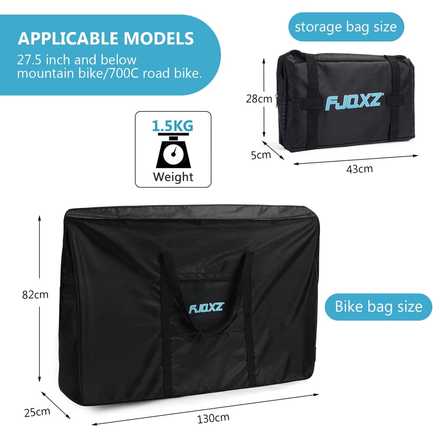 tamthy Bicycle Travel Bag Folding Bike Bag 26 inch 1680D Waterproof Bike Packing Bags Bicycle Travel Case Carrier Bag for Train Air Travel