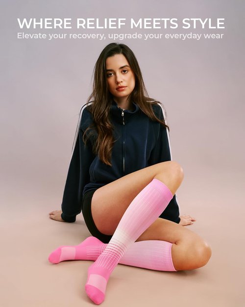 FITRELL Compression Socks - 15-20mmHg Circulation Support for Men & Women | 4 Pairs for Daily & Athletic Use
