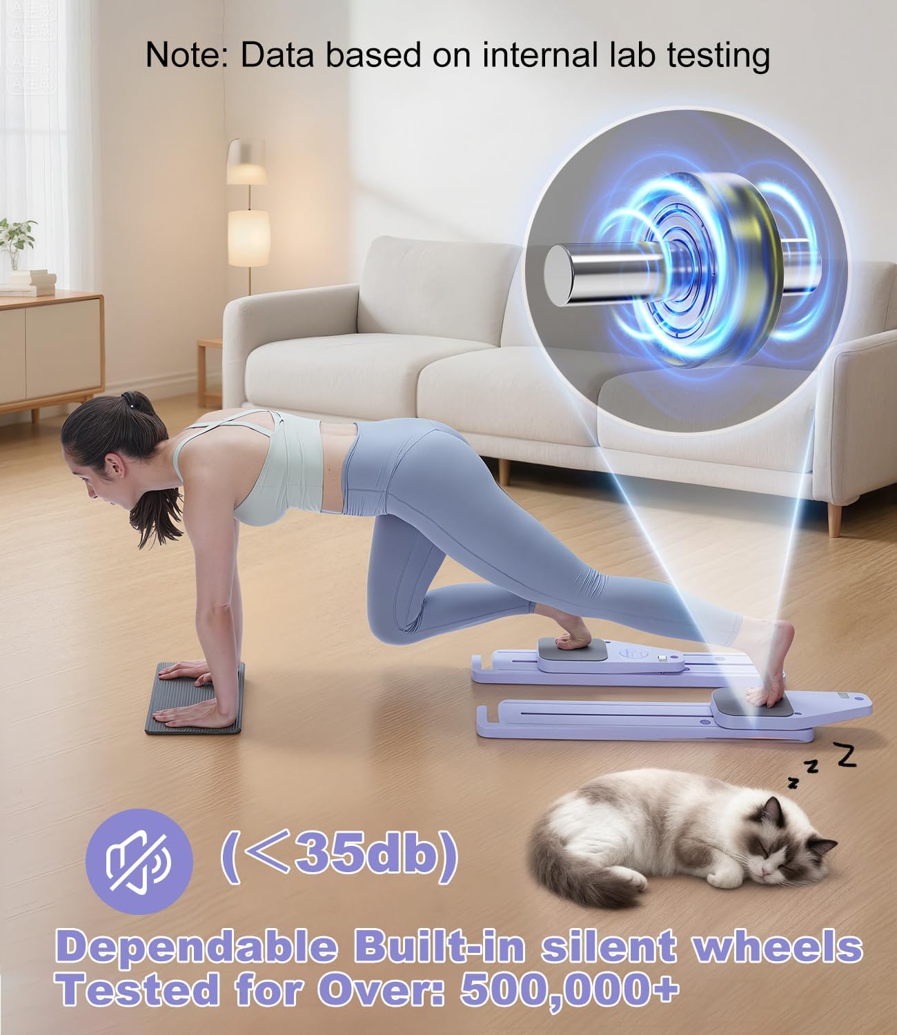PENGYOUNG Pilates Board, 12 in 1 Mini Plilates Reformer Set, Multifuncional Portable Pilates Reformers Board for Home Workout, Free Combination 100+ Exercise Mode (Purple)
