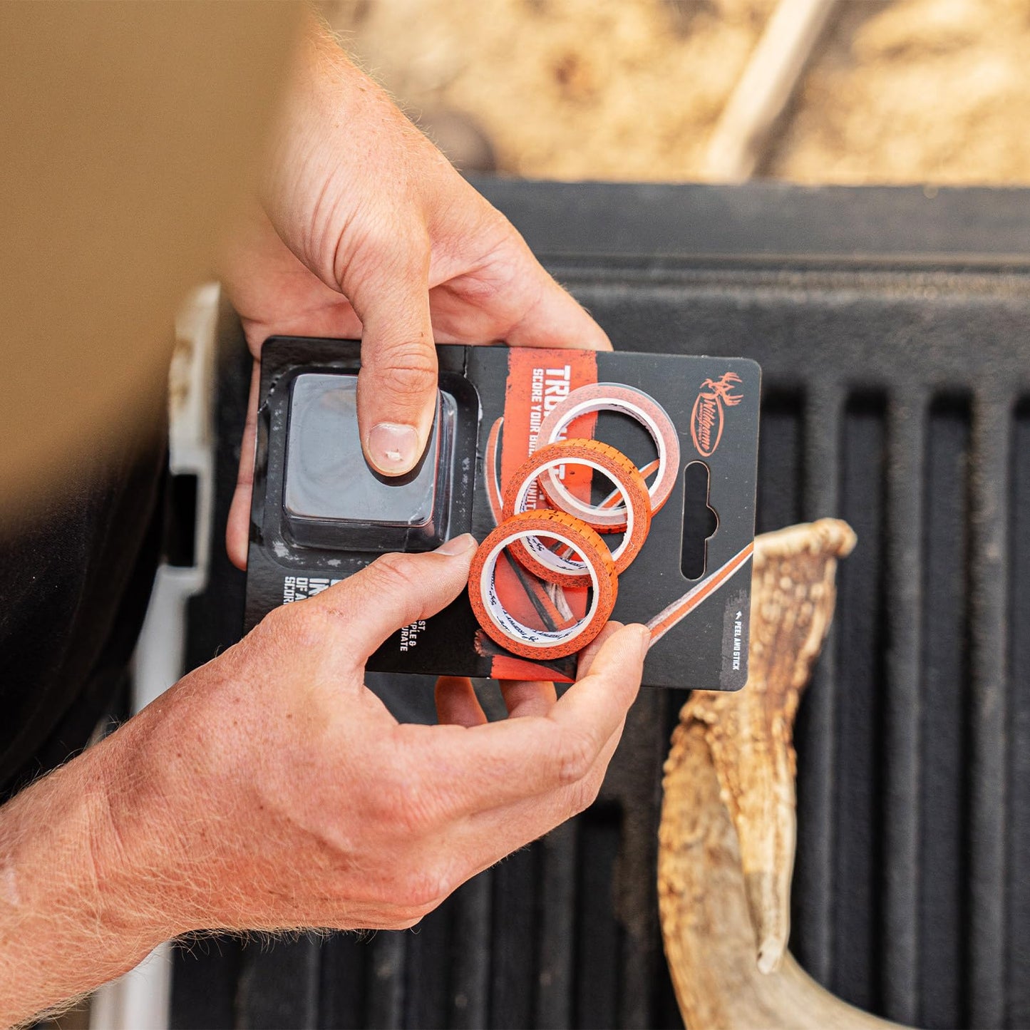 WILDGAME INNOVATIONS Trophy Tape, 3 Roll Pack | Easy-to-Remove Accurate Bright Orange 600in Adhesive Scoring Tape for Measuring Deer Antlers