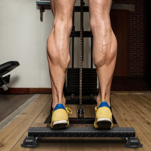 Lifeswell Steel Calf Raise Bar with Wider Anti-Slip Calf Raise Block, Rounded Edge Standing Calf Raise Machine for Calf Workout, Squat & Foot Stretch, 800 lbs Capacity