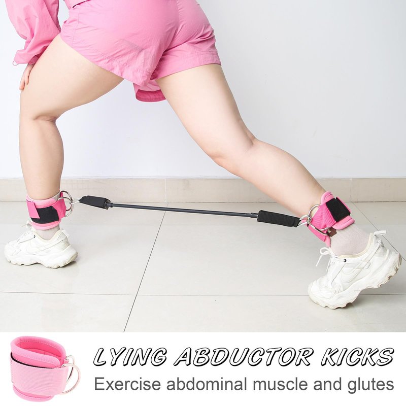 Tobefore Ankle Resistance Bands with Cuffs, Ankle Bands for Working Out, Ankle Resistance Band, 5 Resistance Levels Glutes Workout Equipment, Butt Exercise Equipment for Women Legs and Glutes