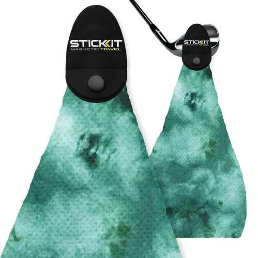 STICKIT Magnetic Golf Towel, Premium 29" Microfiber with Deep Waffle Pockets, Industrial Strength Magnet for Secure Hold to Golf Carts & Clubs, Ultra-Absorbent, Fast-Drying, Easy-Clean
