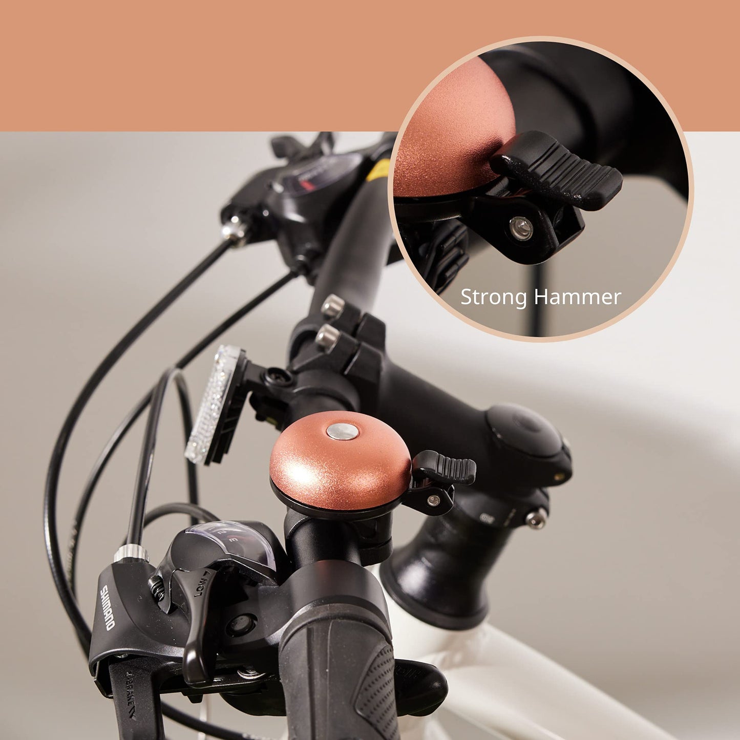 N+1 Bicycle Bell for Handlebars – Clear & Loud Bell (Up to 85 decibels) for Adults or Kids Bikes - Road, Mountain or City Bikes, Fits 22.2mm (0.87") Handlebars