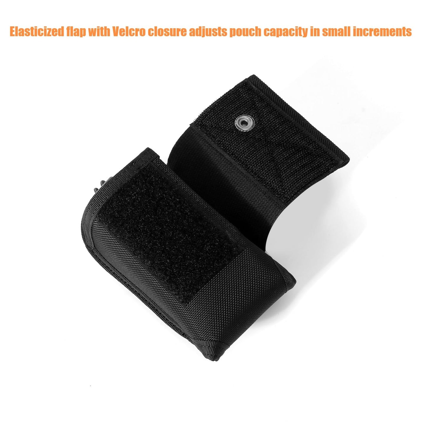 TACNEX Universal Radio Holder Two Ways Radio Holster Walkie Talkies Pouch Duty Belt Nylon Case with Adjustable Elastic Flap for Police Leo Security Firefighter Rescue EMS EMT Military
