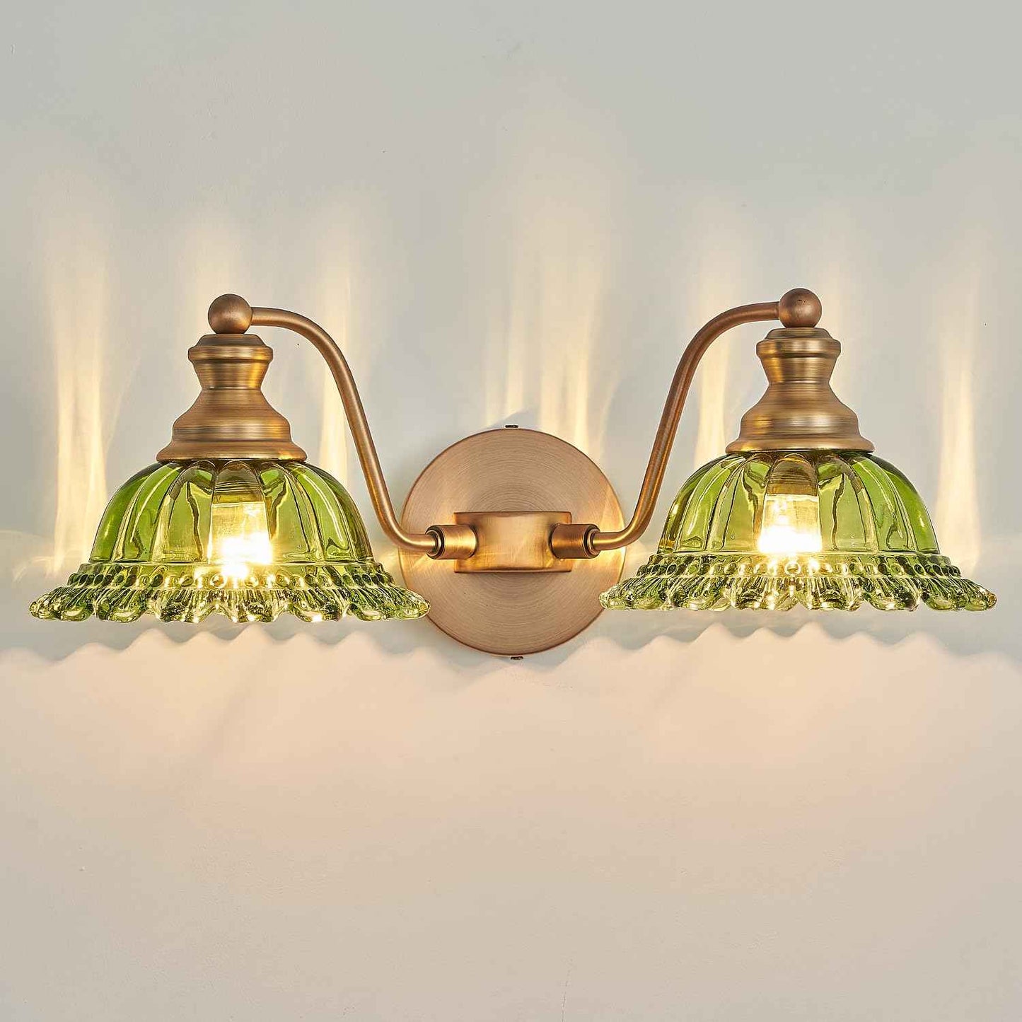 XIEDUN Green 2 Light Vanity Light Bathroom Light Vintage Bathroom Light Fixtures