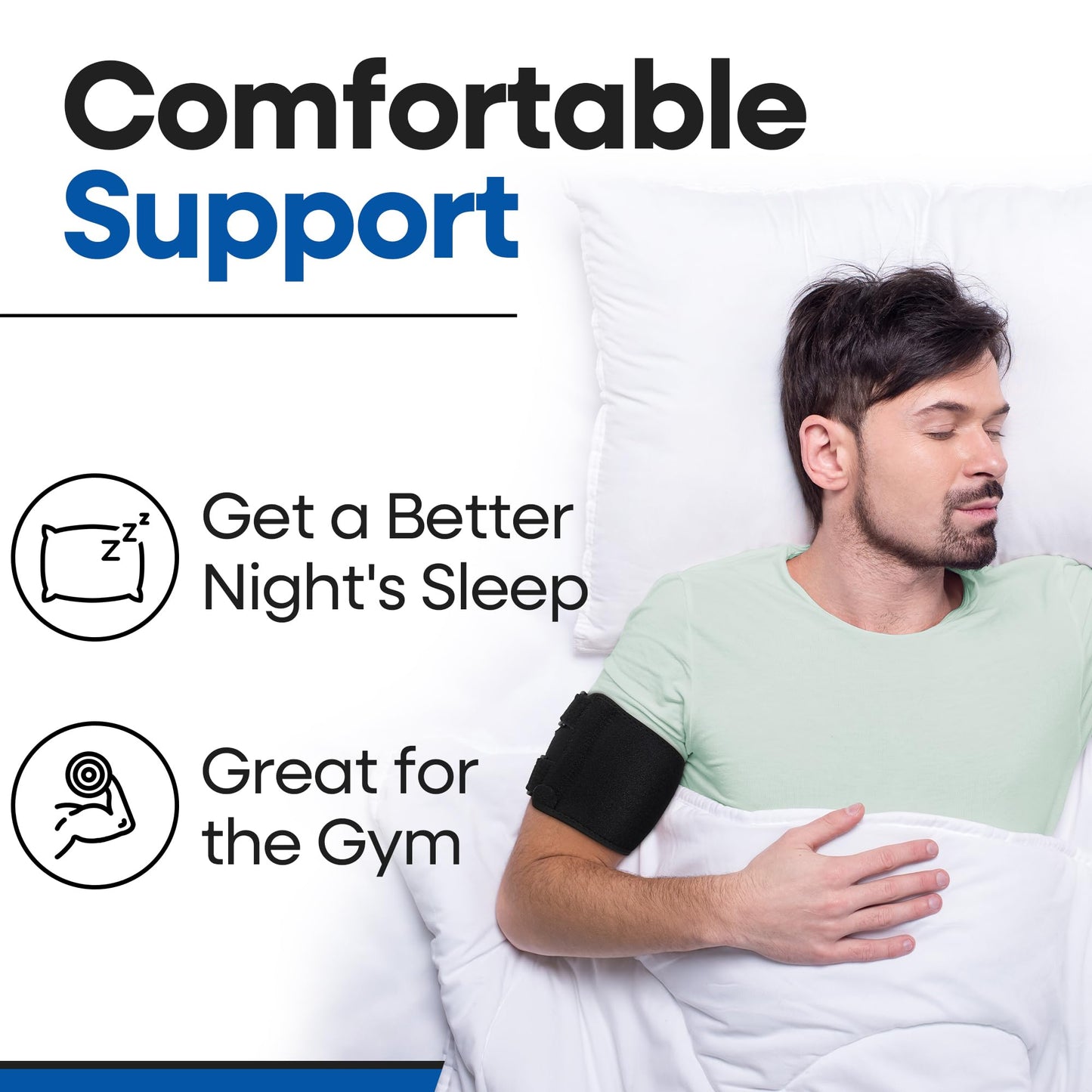 ARMSTRONG AMERICA Bicep Tendonitis Brace, Bicep Band & Upper Arm Compression Sleeve I Triceps & Biceps Muscle Support For Upper Arm Tendonitis Pain Relief Or Bicep Strains (LARGE 10" to 16")