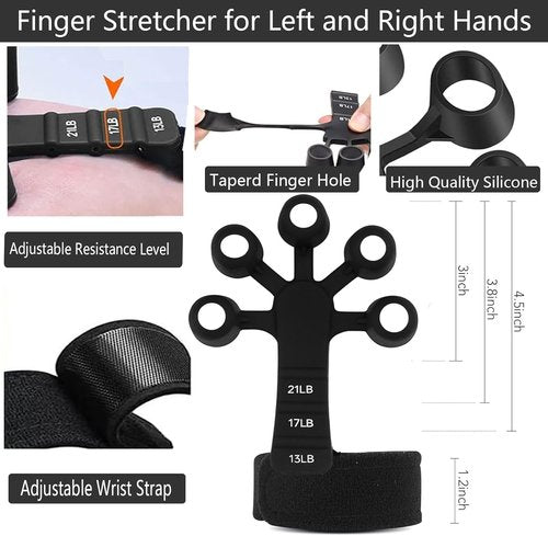 Grip Strength Trainer Kit by [Brand Name] - 5 Pack Adjustable Resistance Hand Grippers & Stress Relief Balls for Muscle Building & Injury Recovery