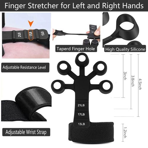 PLSYAO Grip Strength Trainer Kit (5 Pack), Grip and Forearm Strengthener, Finger Strengthener, Adjustable Resistance Hand Gripper, Grip Ring, Stress Relief Ball for Muscle Building, Injury Recover
