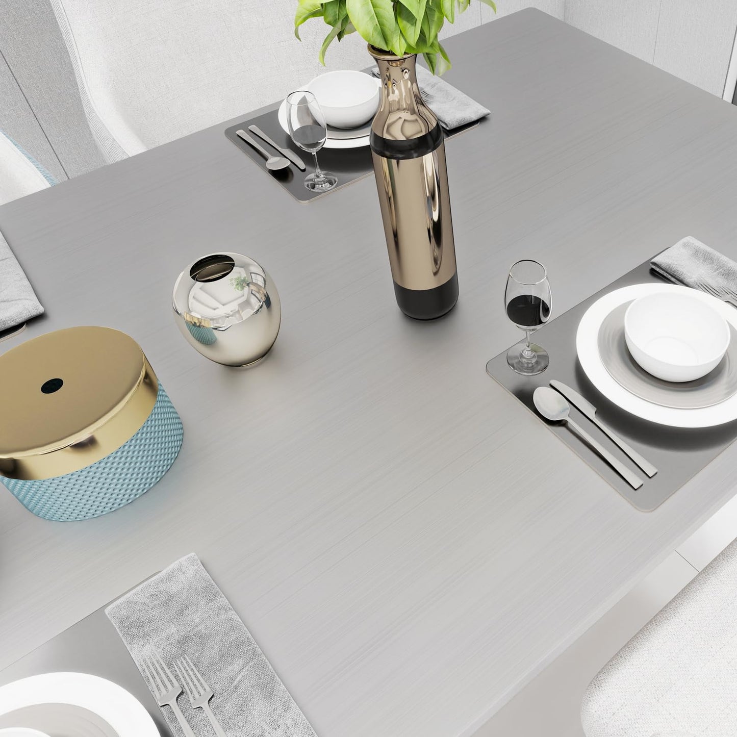 Uooar Silver Stainless Steel Contact Paper 15.7"×120" Peel and Stick Metallic Wallpaper for Countertop Fridge Dishwasher Cabinets