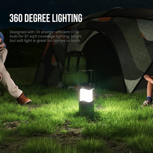 Lichamp LED Camping Lantern - 4 Pack Battery Powered Flashlights | Portable Collapsible Emergency Light for Home & Outdoor Use