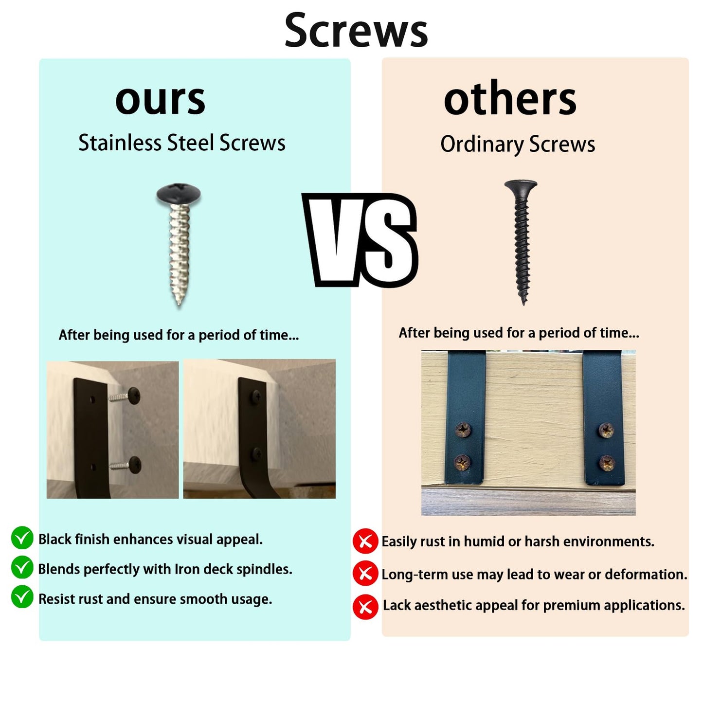 Hypergiant Iron Deck Balusters 30Pack 29.5" Inches Heavy Duty Deck Spindles Balusters with Screws,Metal Wave Arc Balusters for Outdoor Stair Porch,Deck Spindles Black Metal Outdoor Deck Railing