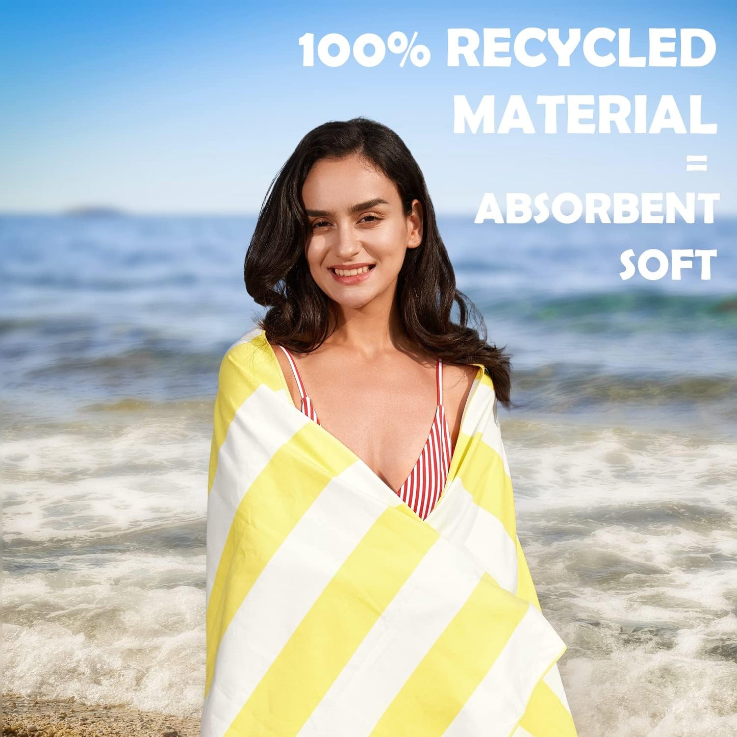 Your Choice Microfiber Beach Towel - Quick Dry, Sand-Free, Lightweight | Oversized 67x35 Inch & 60x30 Inch Sizes