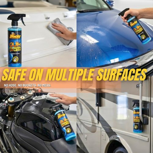 Ducky Products Quik Clean & Wax - Versatile Spray Cleaner for Car, Boat, Motorcycle & RV - 16 oz