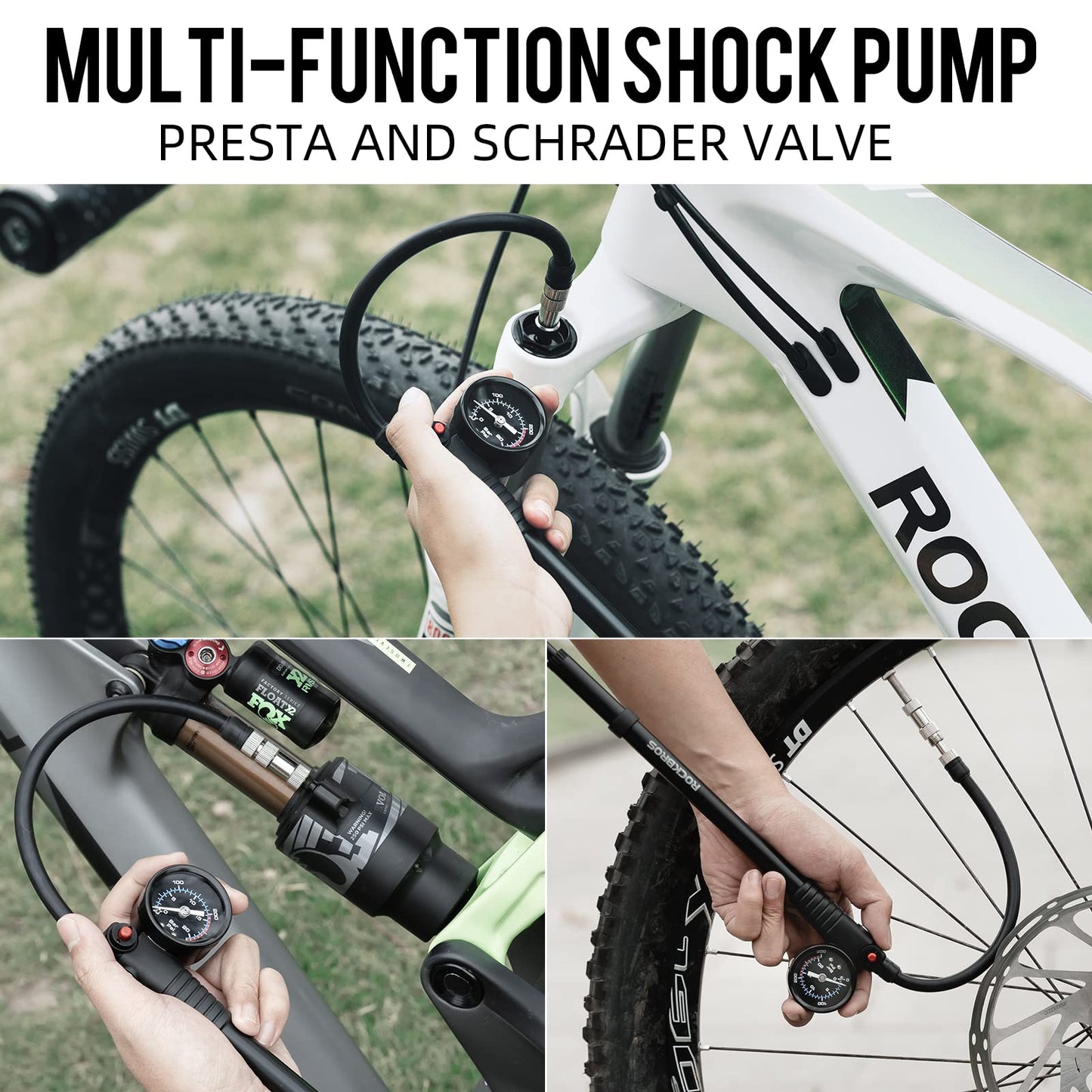 ROCKBROS High Pressure Shock Pump 300 PSI Max
