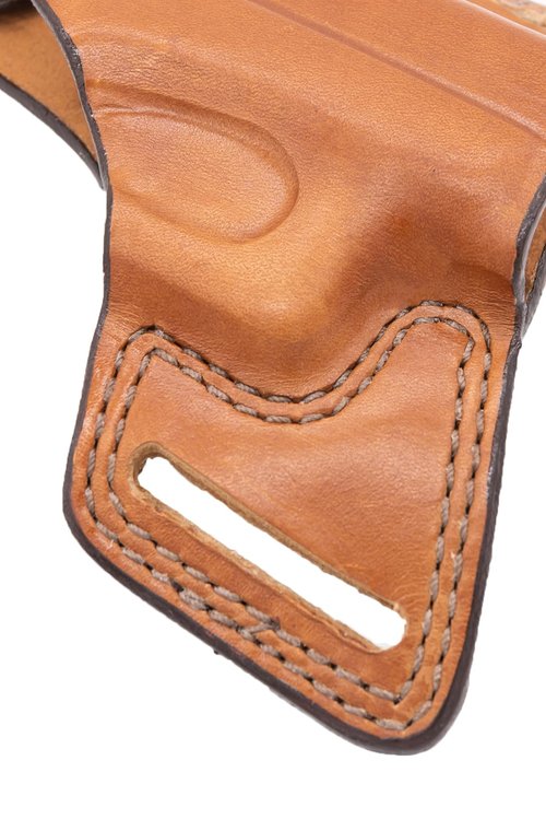 Bianchi 5 Black Widow Belt Slide Holster, Fits S&W K-Frame Model 19 2-4 in, Tan, Right Hand