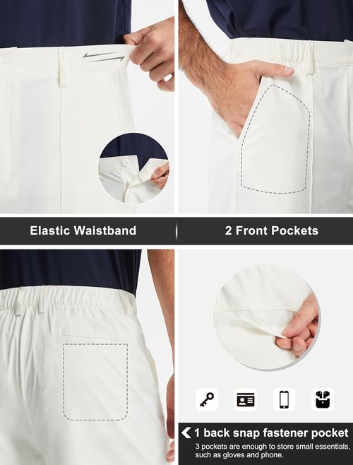 Libin Men's Golf Shorts - Classic Fit, Quick-Dry, Lightweight Casual Shorts for Summer Travel | 9" Length