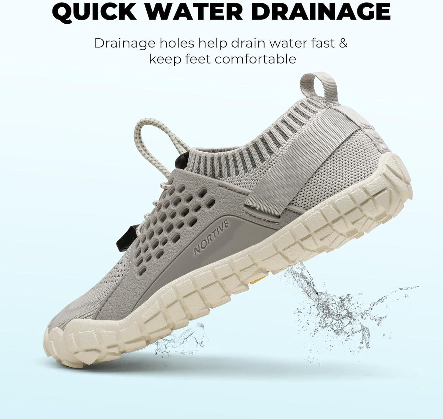 NORTIV 8 Women's Aqua Swim Shoes - Quick Dry Barefoot Water Shoes for Beach Sports & Hiking