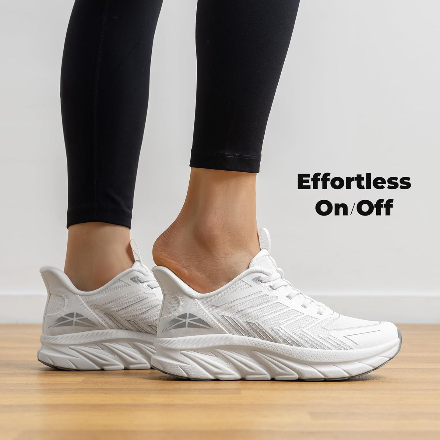 ALLSWIFIT Women's Comfortable Slip-On Walking Shoes - Breathable Non-Slip Athletic Sneakers for Gym & Running