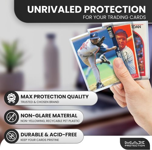 Max Protection | 35pt Top Loaders for Cards - 1000 Count | Premium 3x4 Inch Trading Card Sleeves