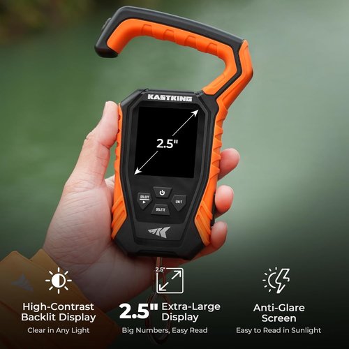KastKing Weighmaster Fishing Scale - High-Precision Digital Display, 120 lb Capacity, Waterproof Design