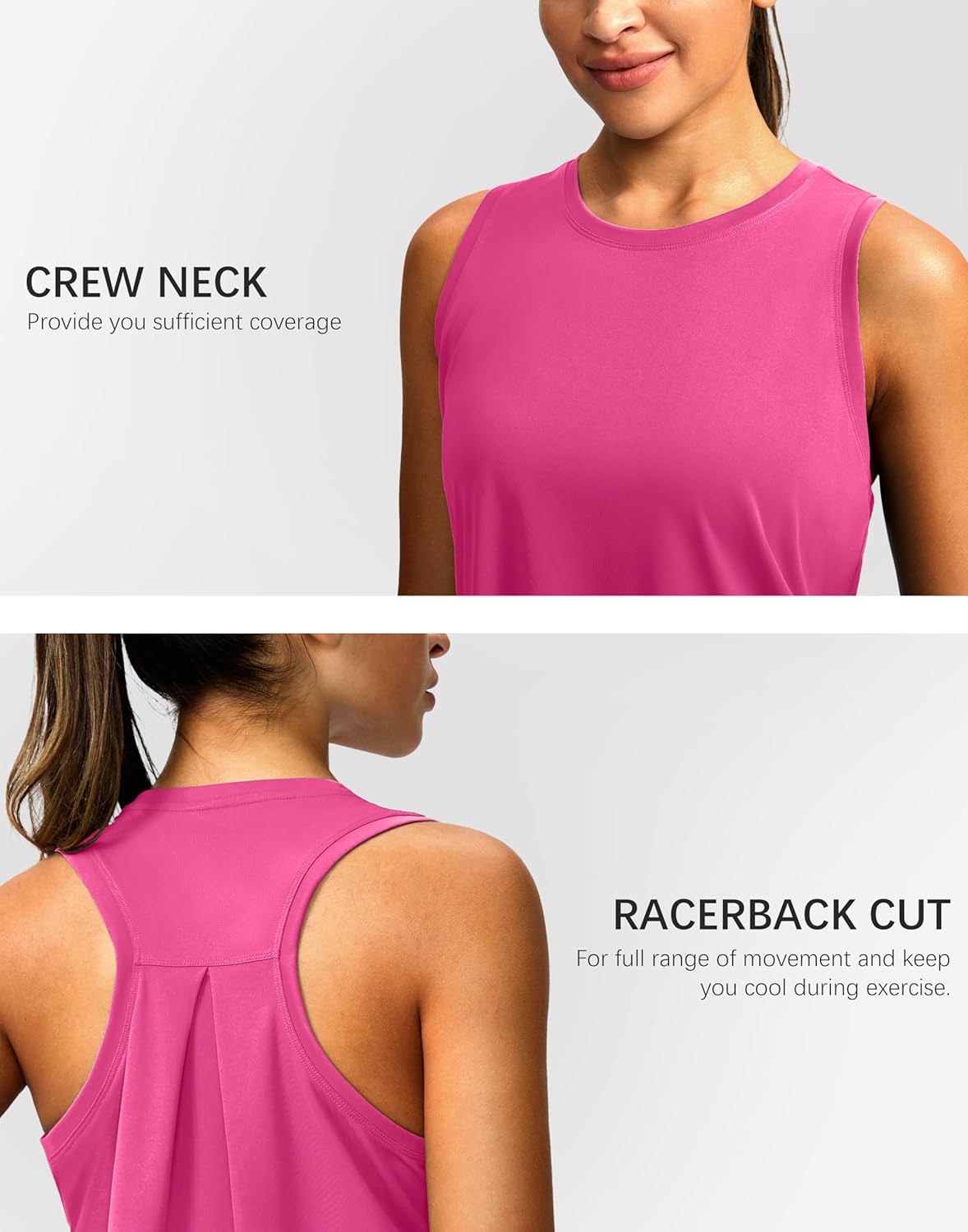 Skiennix Women's Athletic Tank Tops - Racerback Sleeveless Yoga & Gym Shirts | Loose Fit for Comfort