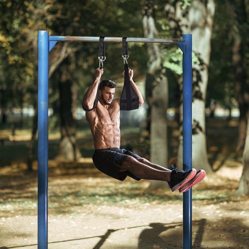 koukenbi Hanging Ab Straps for Pull Up Bar,Premium Fitness Padded Arm Supports For Core Strength & Abdominal Training,Pull Up Straps,Ab Sling Straps, Workout Straps,For Bodyweight Exercises