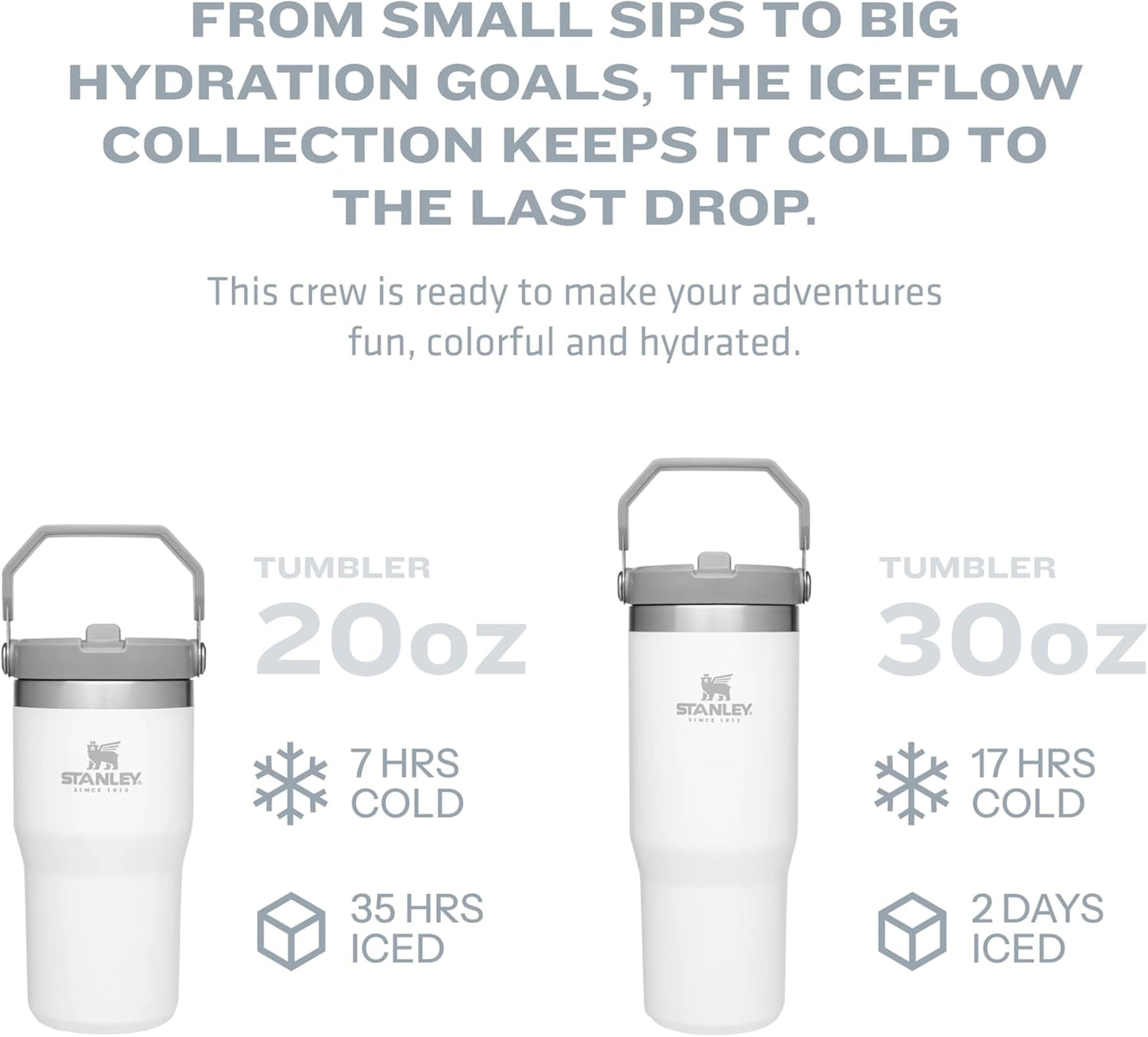 Stanley IceFlow 30 oz Flip Straw Tumbler - Insulated Stainless Steel, Leak Resistant, BPA-Free | Alpine Color