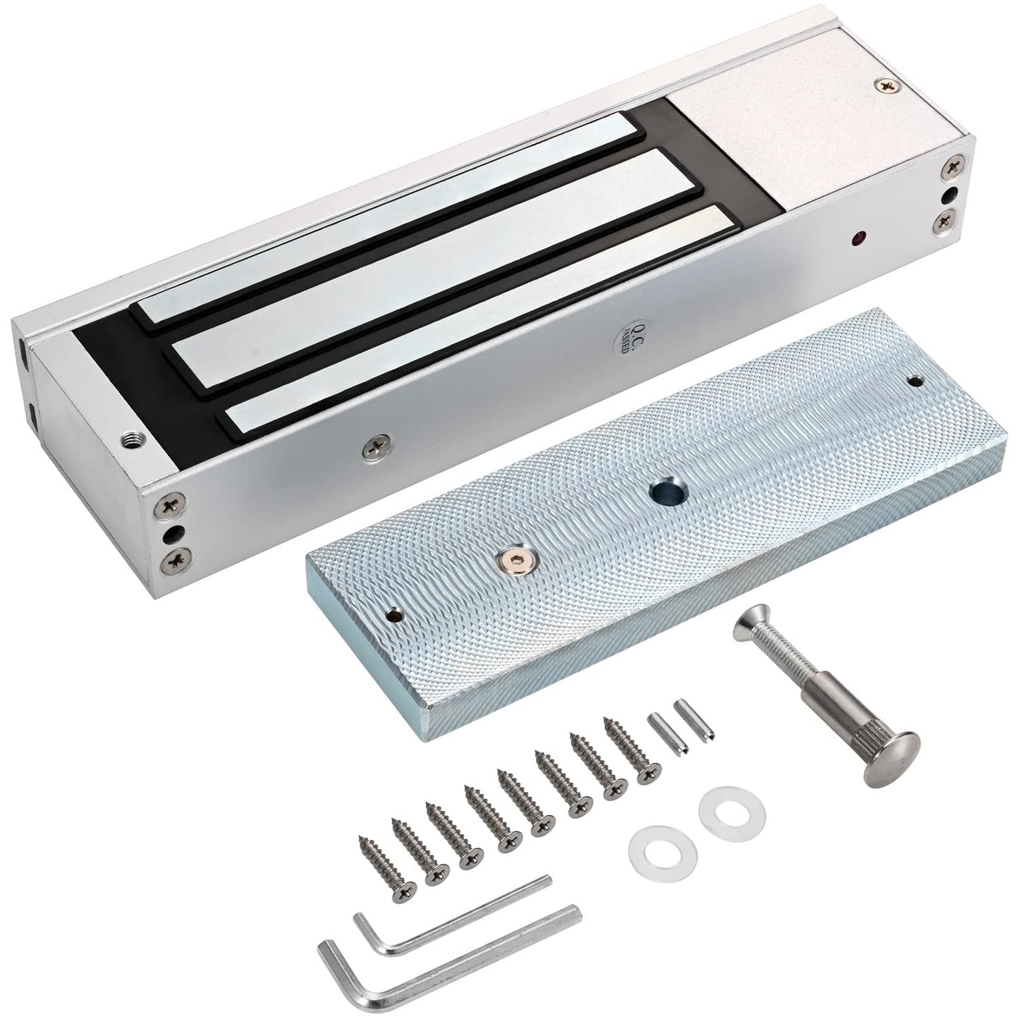 Electric Magnetic Door Lock - 500KG/1200LBS Force, 12V NC Mode Access Control Lock for Metal, Fire Proof, Wooden, Glass Doors