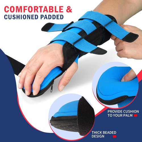 FEATOL Resting Hand Splint - Pain Relief Night Immobilizer for Carpal Tunnel & Arthritis | Left Small