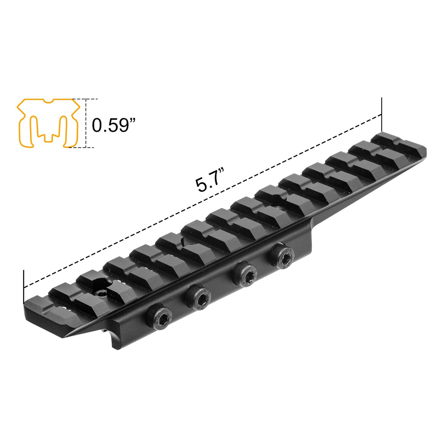 Leapers MNT-DTW145 Inc., Dovetail to Picatinny Rail Adaptor, Black