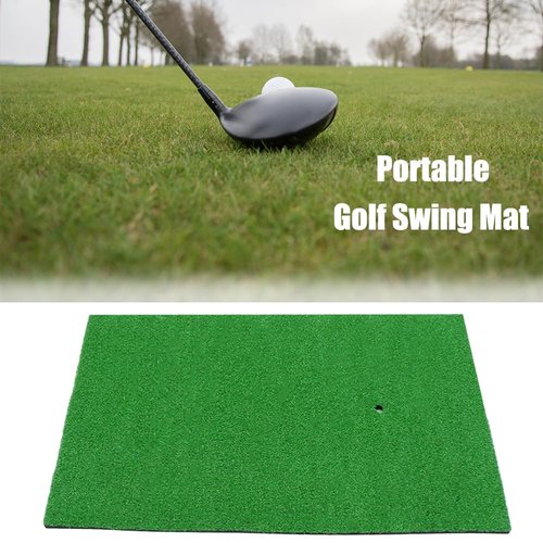 Golf Hitting Mat -32×20 inch Artificial Turf SBR Foam Bottom with Rubber Tee for Swing Practice which is an Indoor Outdoor Chipping mat