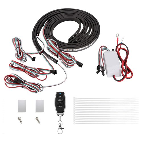 10L0L 4PCS Golf Cart Underbody Light Kit, Underglow LED Light Strip for Yamaha EZGO Club Car, 24 Modes Multicolor RGB Music Sync IP67 Waterproof