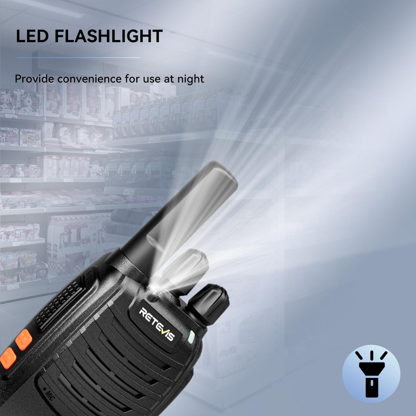 Retevis H777 Walkie Talkies for Adults with Clear Audio, Flashlight USB C