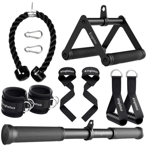 Kinglotus Cable Machine Attachments for Home Gym,Triceps Pull Down Accessories,LAT Pull Down Attachment。