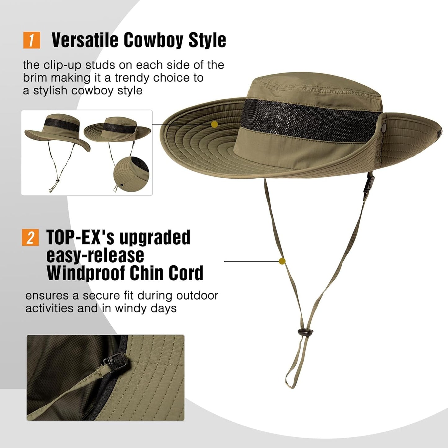 Skiennix Waterproof Golf Bucket Hat - UPF50+ Sun Protection | Oversized XL/XXL for Big Heads