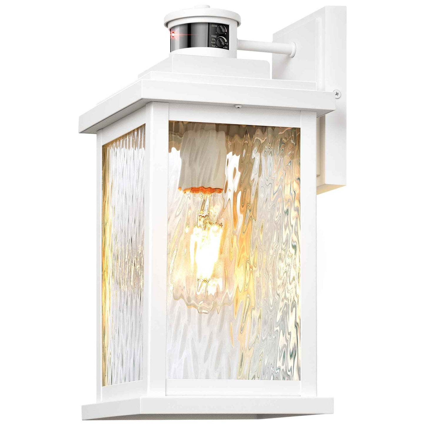 VIANIS Large Adjustable Sensitivity Motion Sensor Exterior Porch Lights, White Dusk to Dawn Outdoor Lighting, Anti-Rust Waterproof Front Porch Light for Garage, Front Door