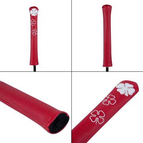 XUZHID Rod Sleeve，Leaf Pattern PU Leather Alignment Stick Headcover Golfs Alignment Stick Covers Case Holder Golfs Club Protector Enduring